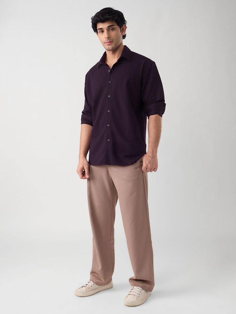 Textured Shirt: Mulberry Men Textured Shirts
