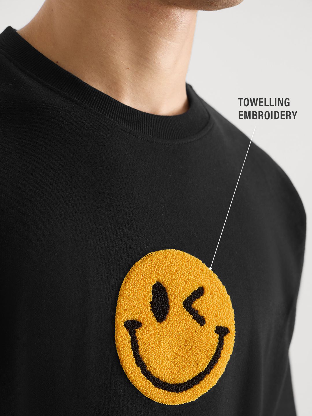 S.W.SMILEY: Winkle Oversized T-Shirts