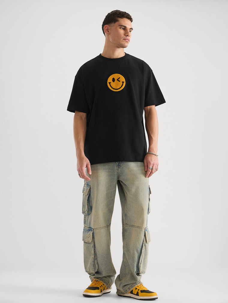 S.W.SMILEY: Winkle Oversized T-Shirts