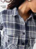 Plaid Shacket: Indigrid Women Shackets