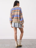 Knitted Sweater: Coral Clay Women Oversized Sweaters