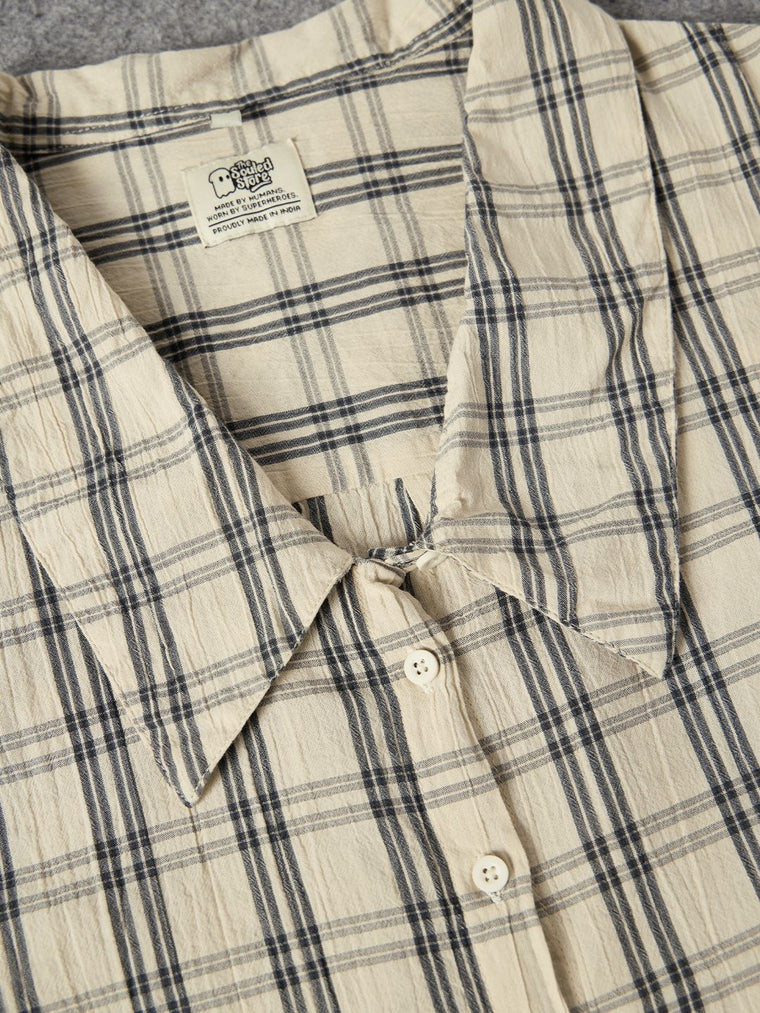 Textured Shirt: Birch Women Cropped Shirts