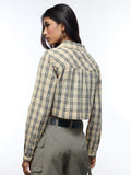 Textured Shirt: Birch Women Cropped Shirts