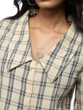 Textured Shirt: Birch Women Cropped Shirts