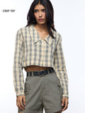 Textured Shirt: Birch Women Cropped Shirts