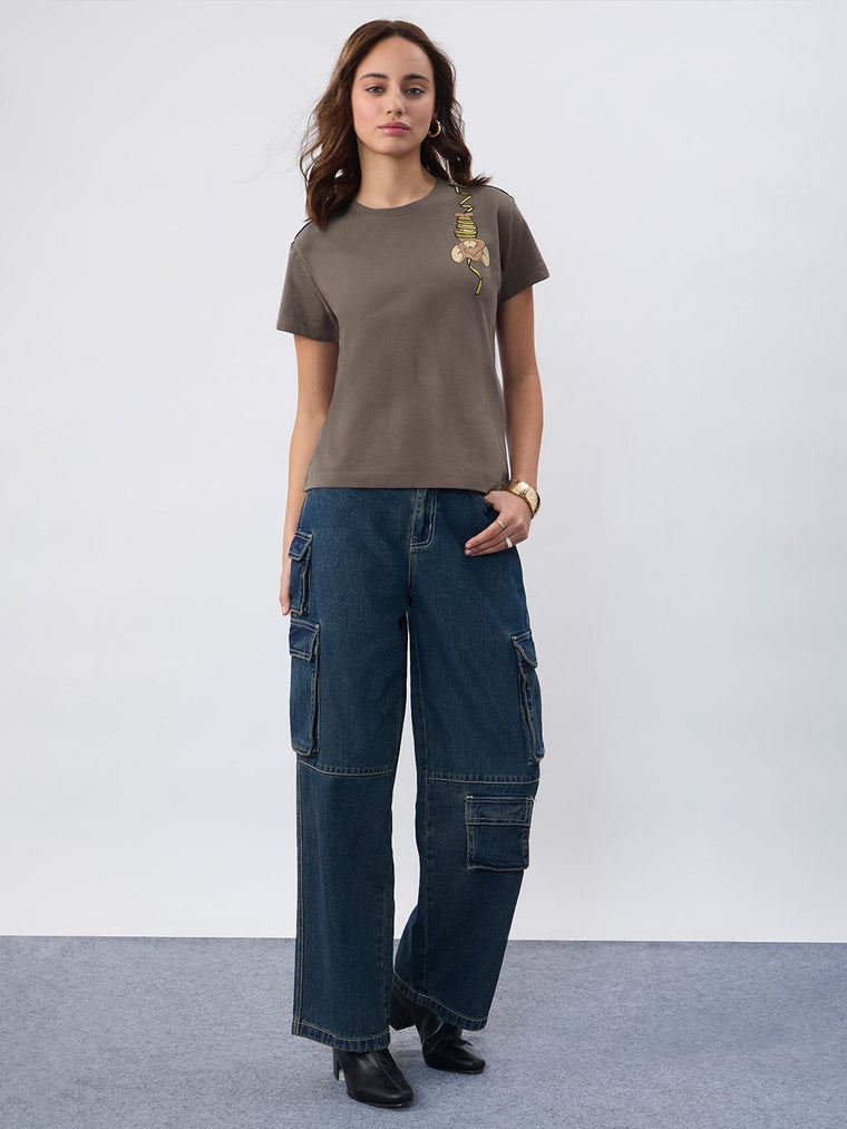 Tom & Jerry: Hanging Jerry Women Regular T-Shirts