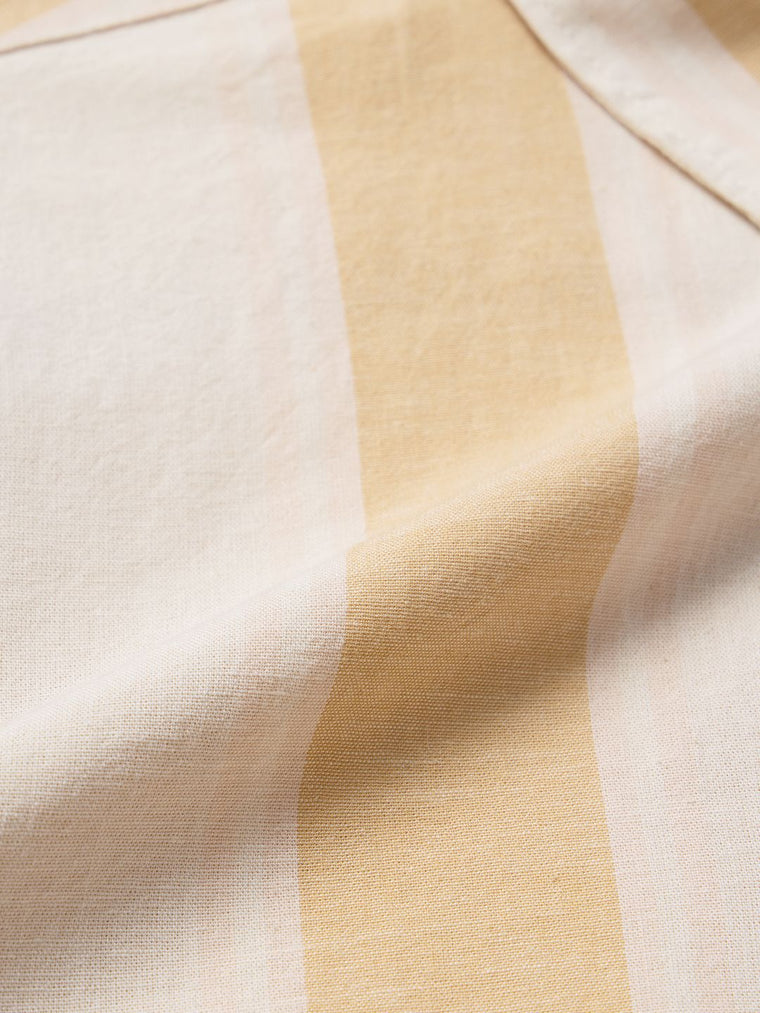 Cotton Linen Stripes: Sunset Cotton Linen Shirts