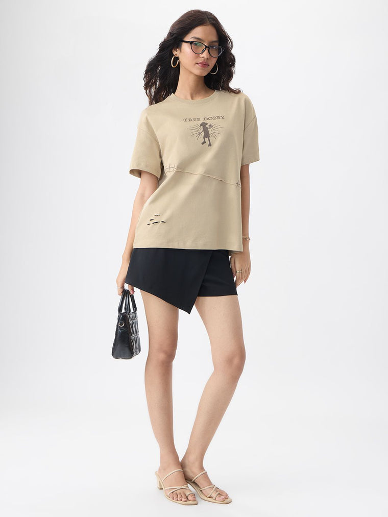 Harry Potter: Free Dobby Women Oversized T-Shirts