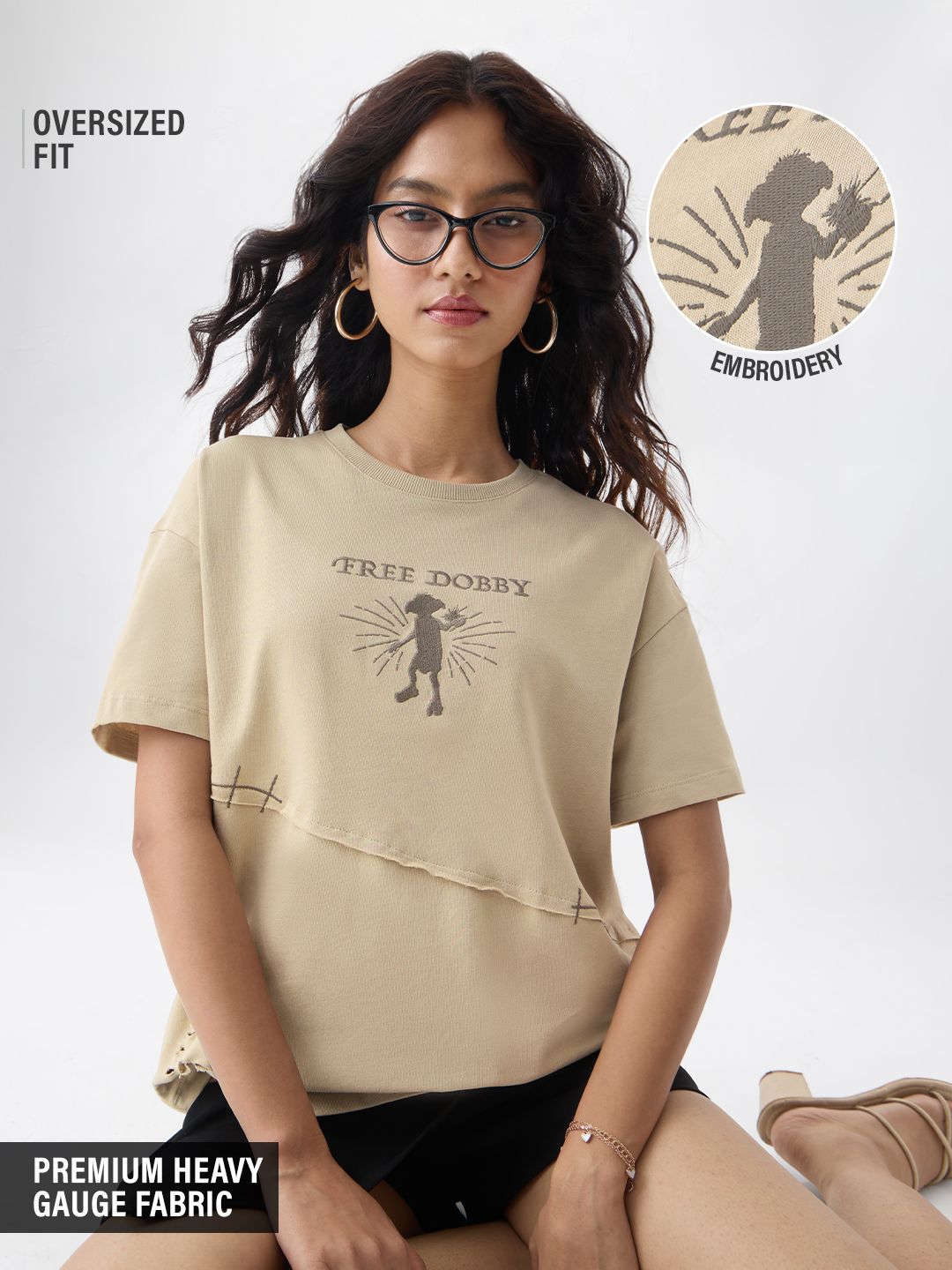 Harry Potter: Free Dobby Women Oversized T-Shirts