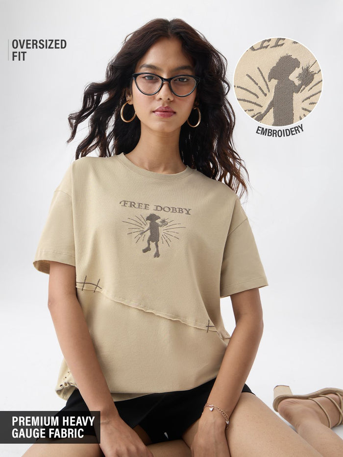 Harry Potter: Free Dobby Women Oversized T-Shirts