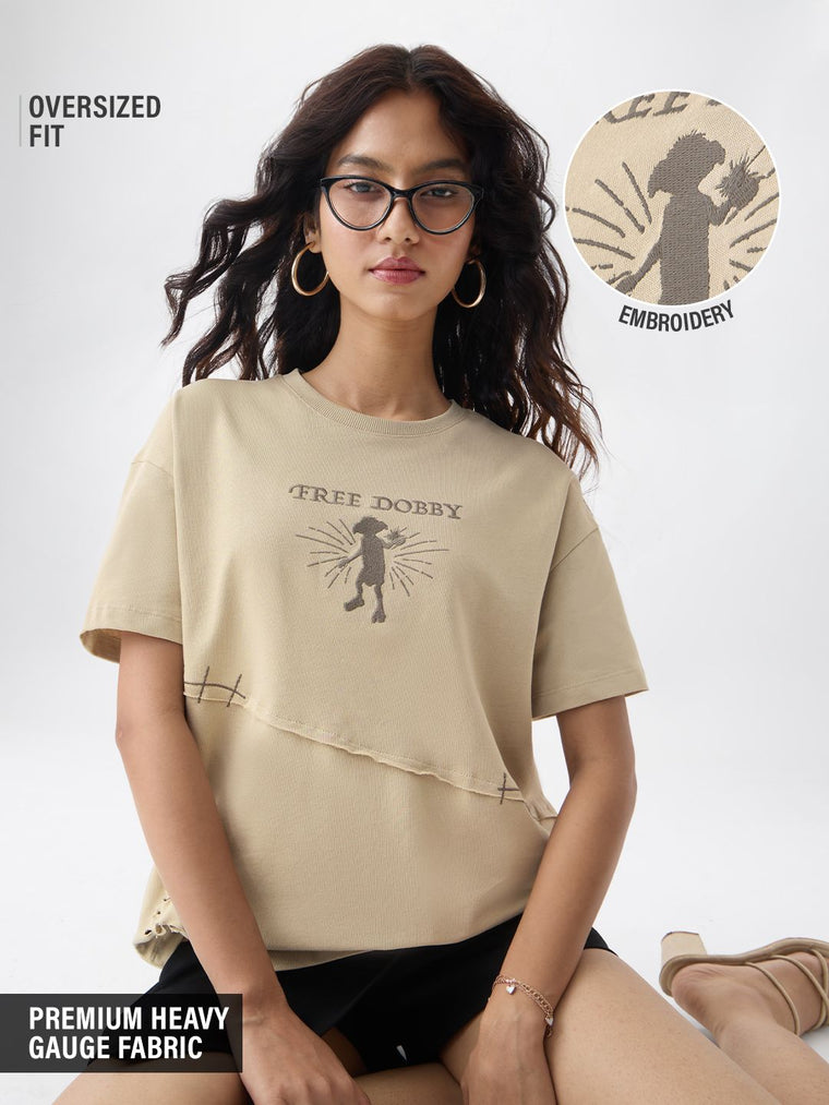 Harry Potter: Free Dobby Women Oversized T-Shirts