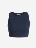 Ribbed Tank Top: Midnight Mood Women Knit Tops