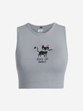 Black Cat Energy: Tank Top Women Knit Tops