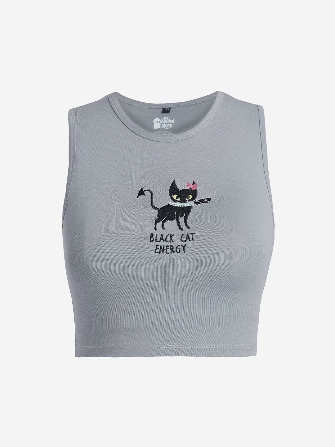 Black Cat Energy: Tank Top Women Knit Tops