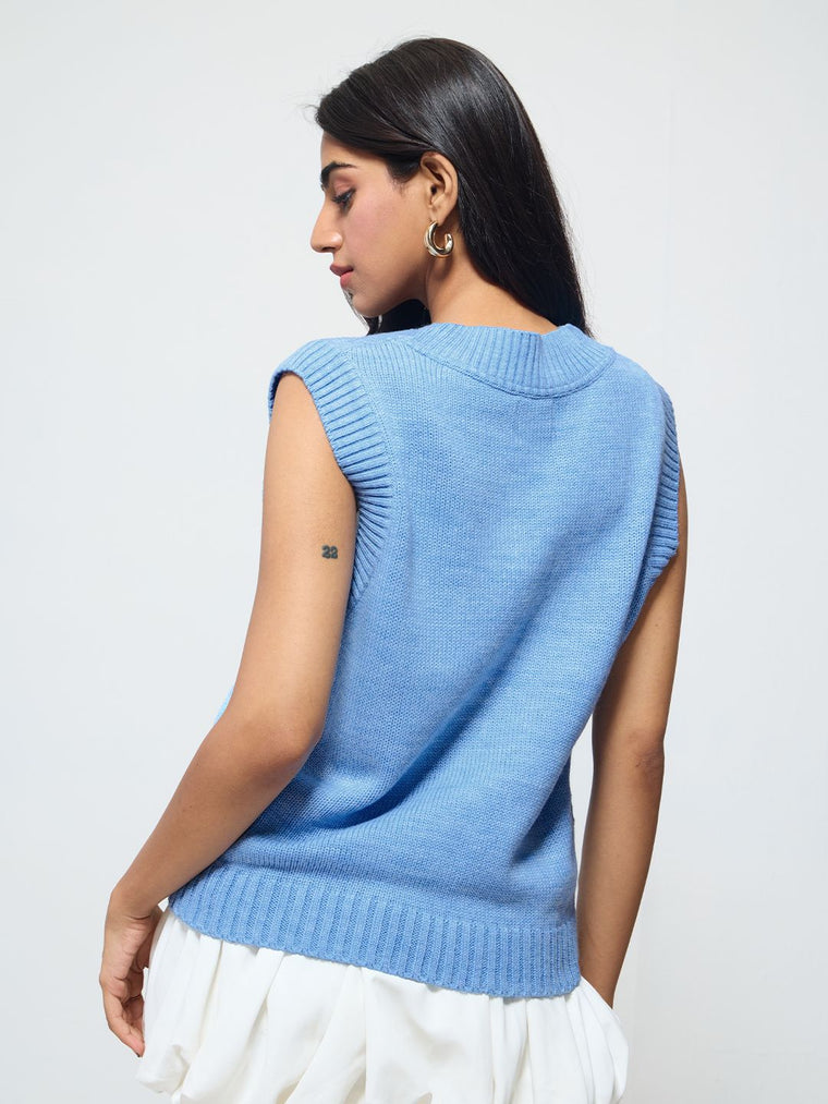Sweater Vest: Ivy Blue Women Sweater Vests