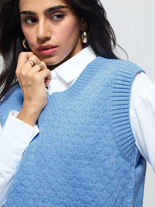 Sweater Vest: Ivy Blue Women Sweater Vests