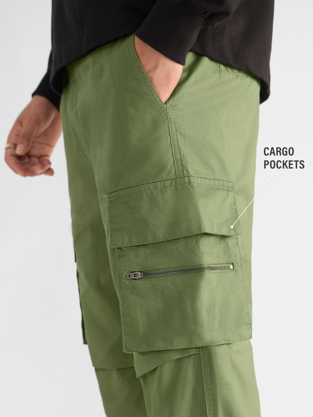 Parachute Pants: Combat Moss Men Parachute Pants
