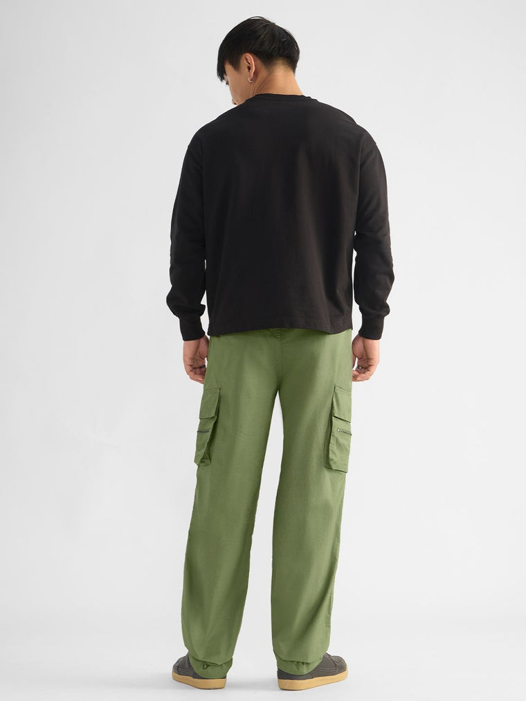 Parachute Pants: Combat Moss Men Parachute Pants