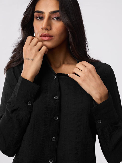 Textured Shirt: Aura Women Fitted Shirts