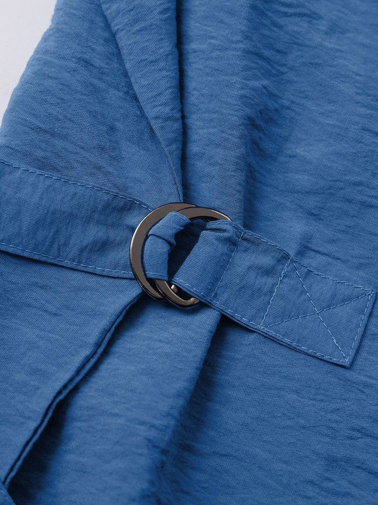Buckle Shirt: Cobalt Women Regular Shirts