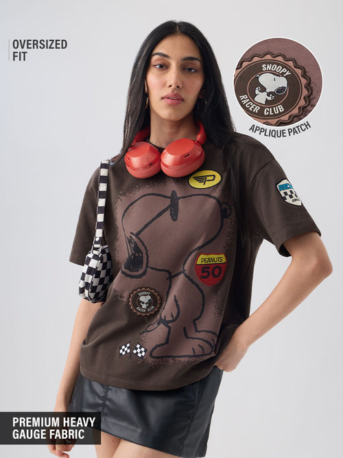 Peanuts: Motorsport Women Oversized T-Shirts