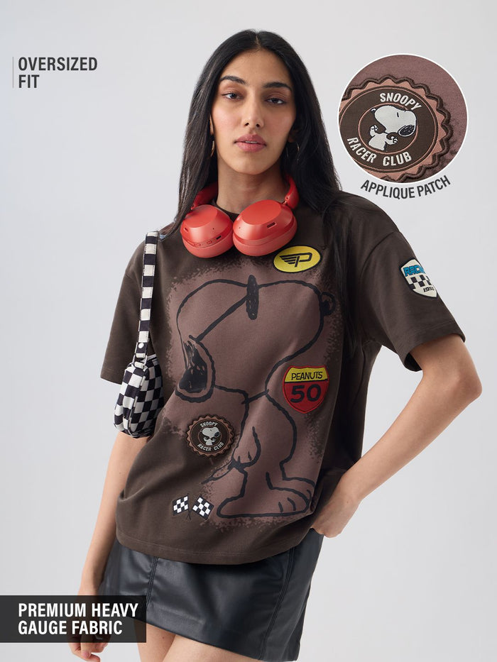 Peanuts: Motorsport Women Oversized T-Shirts