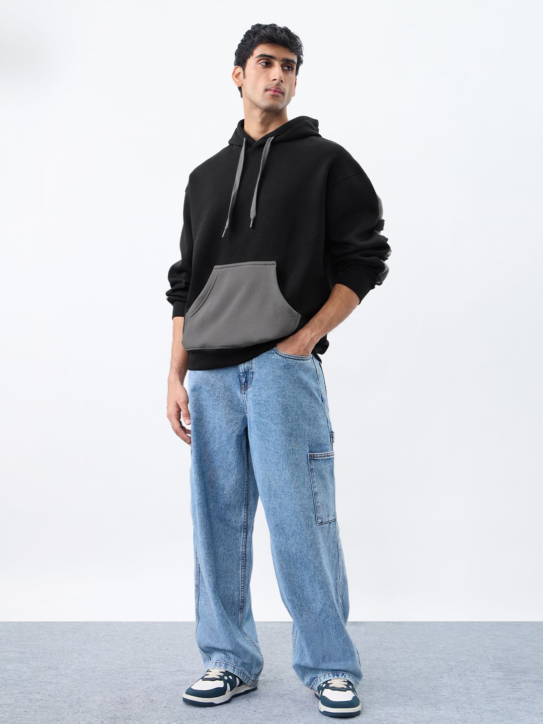 Oversized Hoodie: Dark Steel Men Oversized Hoodies