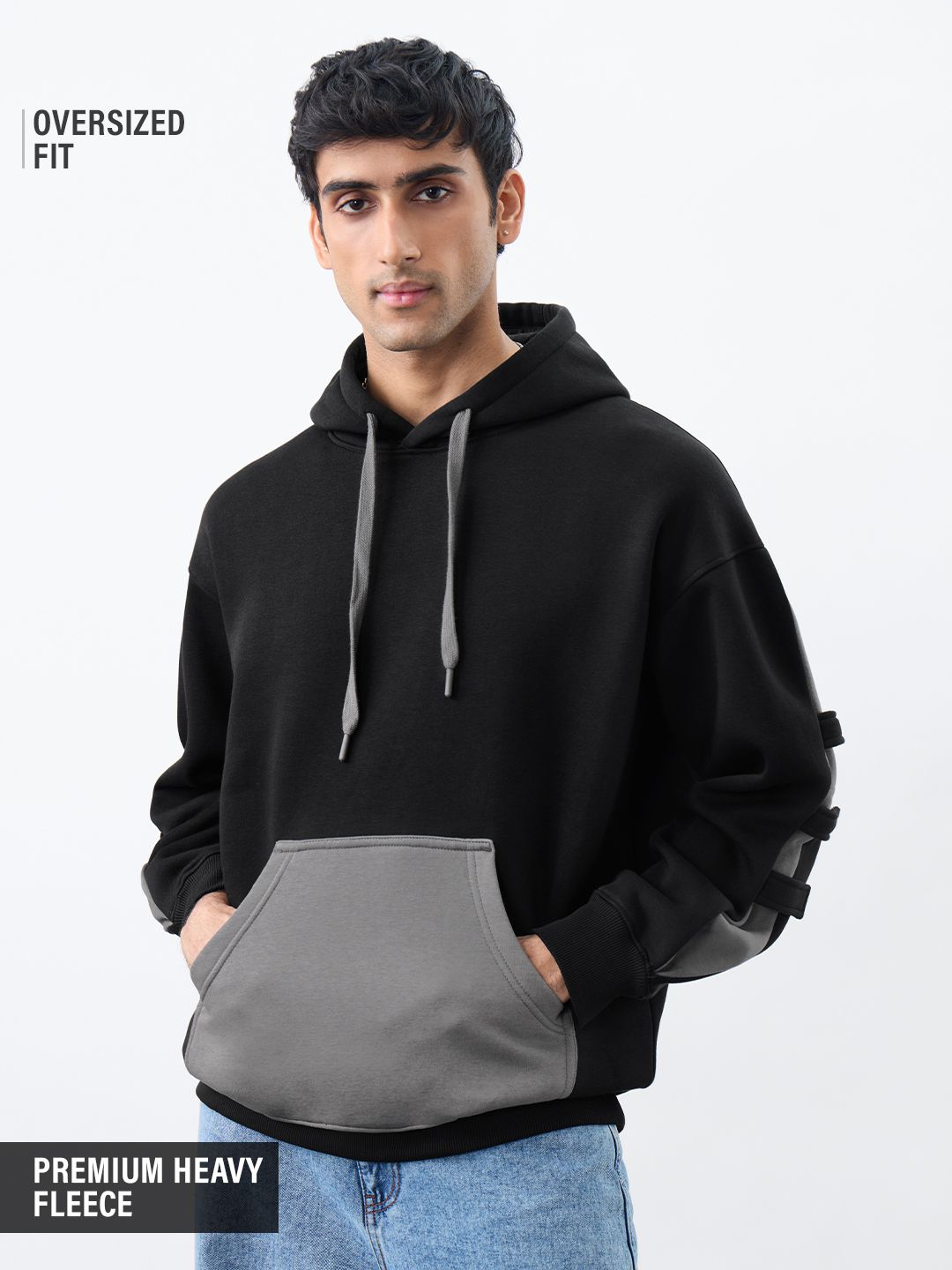 Oversized Hoodie: Dark Steel Men Oversized Hoodies