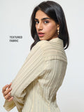 Tailored Zipper Shirt: Cream Women Fitted Shirts