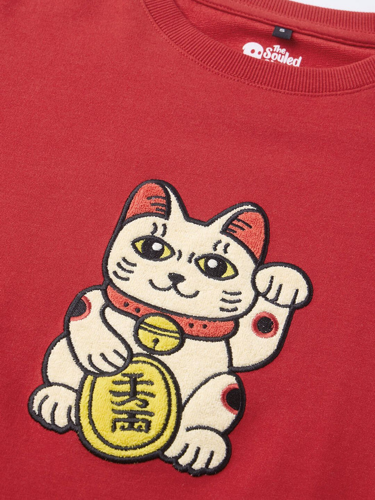 TSS Originals: Lucky Cat Women Oversized T-Shirts