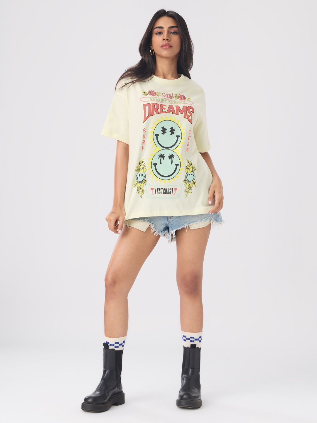 S.W.SMILEY: Surf Dreams Women Oversized T-Shirts