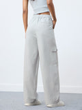 Cotton Linen Pant: Classic Grey Women Straight Pants