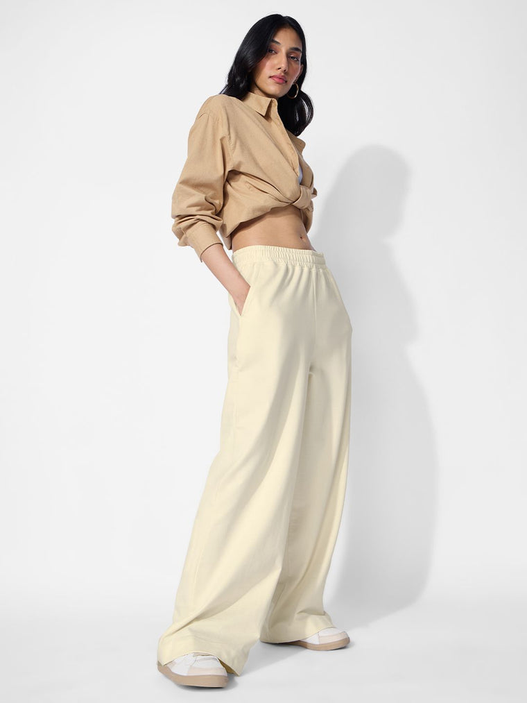 Core Solid Joggers: Off-White Women Straight Joggers