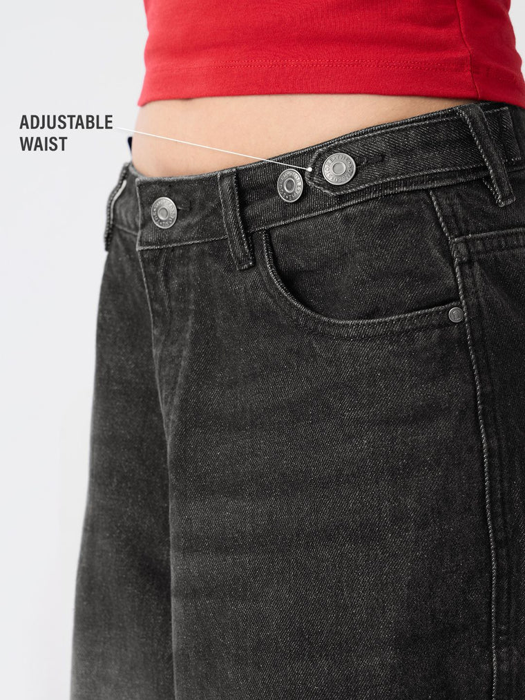 Barrel-Fit Denim: Carbon Utility Women Barrel Denims