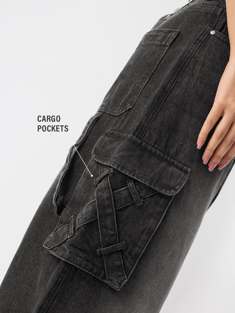 Barrel-Fit Denim: Carbon Utility Women Barrel Denims