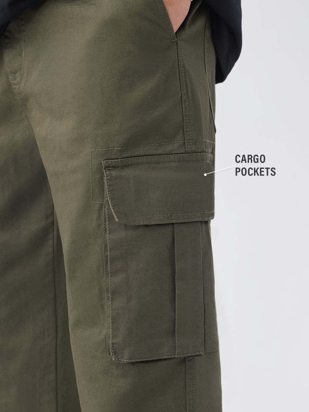 Cargo Pants: Tranquil Green Men Cargo Pants