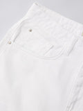 Denim Bermuda: Pearl White Women Denim Bermuda Shorts