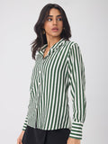 Textured Shirt: Pine Women Regular Shirts