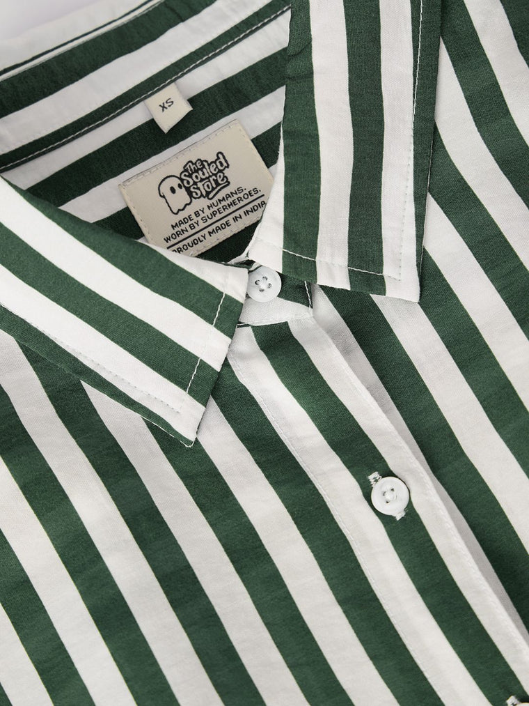 Textured Shirt: Pine Women Regular Shirts
