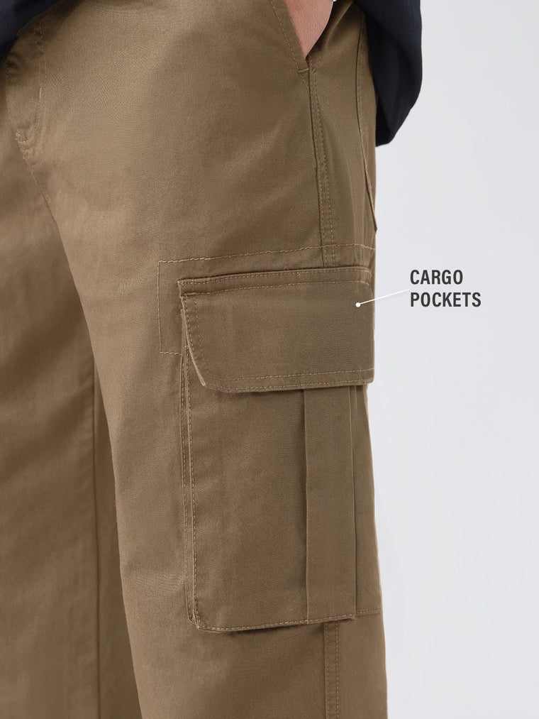 Cargo Pants: Latte Dust Men Cargo Pants
