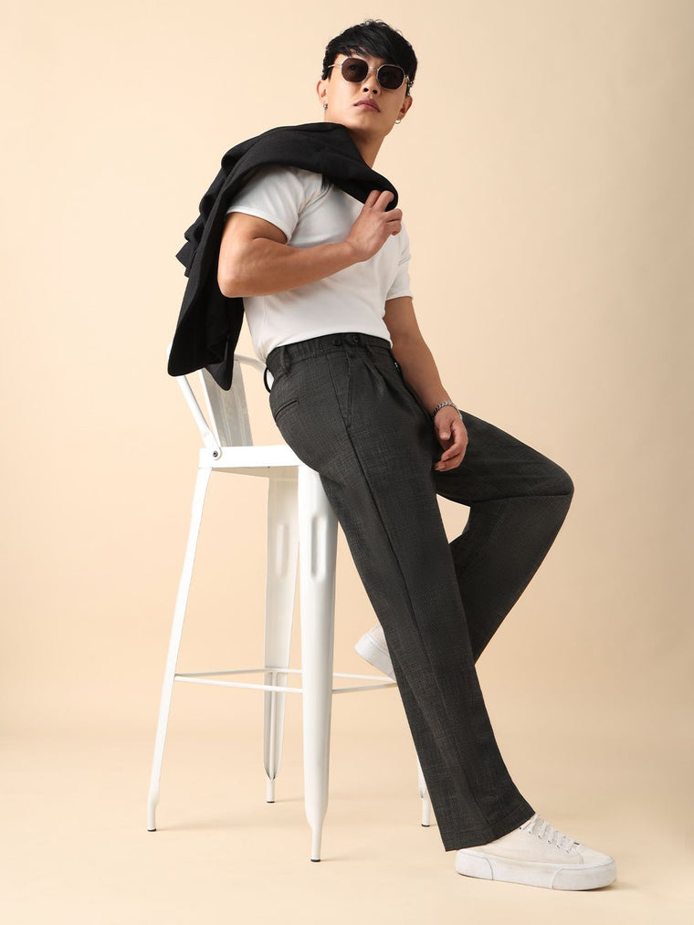 Korean Pants: Graphite Men Super Flex Pants