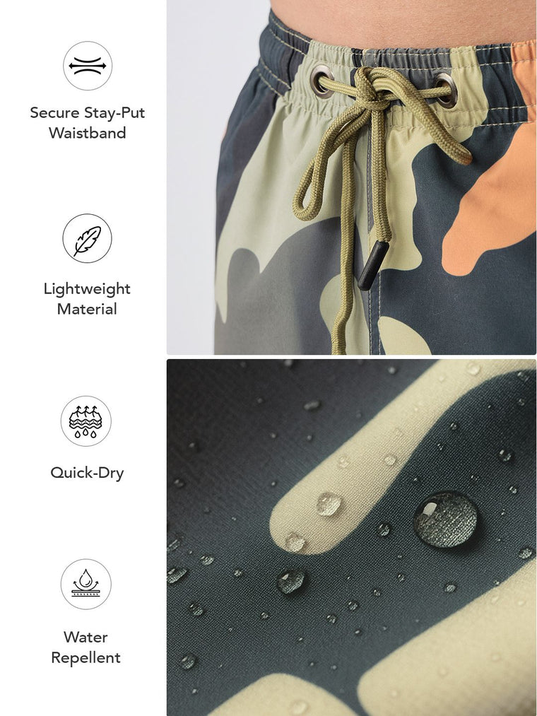 Swim Shorts: Camo Men Swimwear Shorts