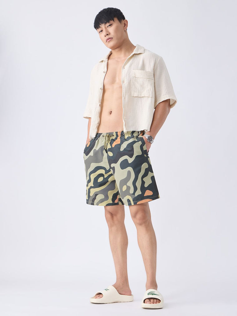 Swim Shorts: Camo Men Swimwear Shorts