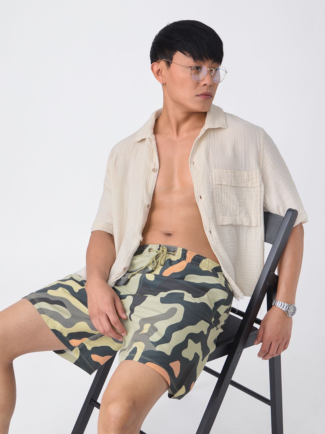 Swim Shorts: Camo Men Swimwear Shorts