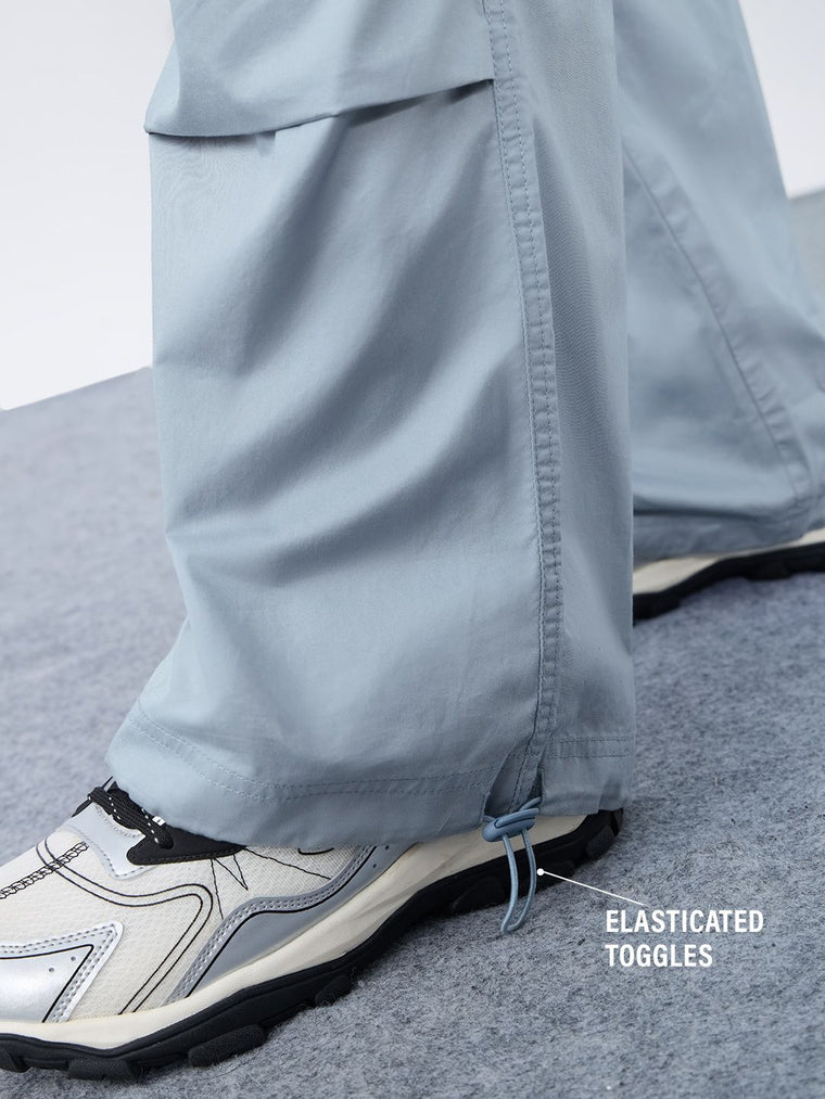 Parachute Pants: Dusty Sky Blue Men Parachute Pants