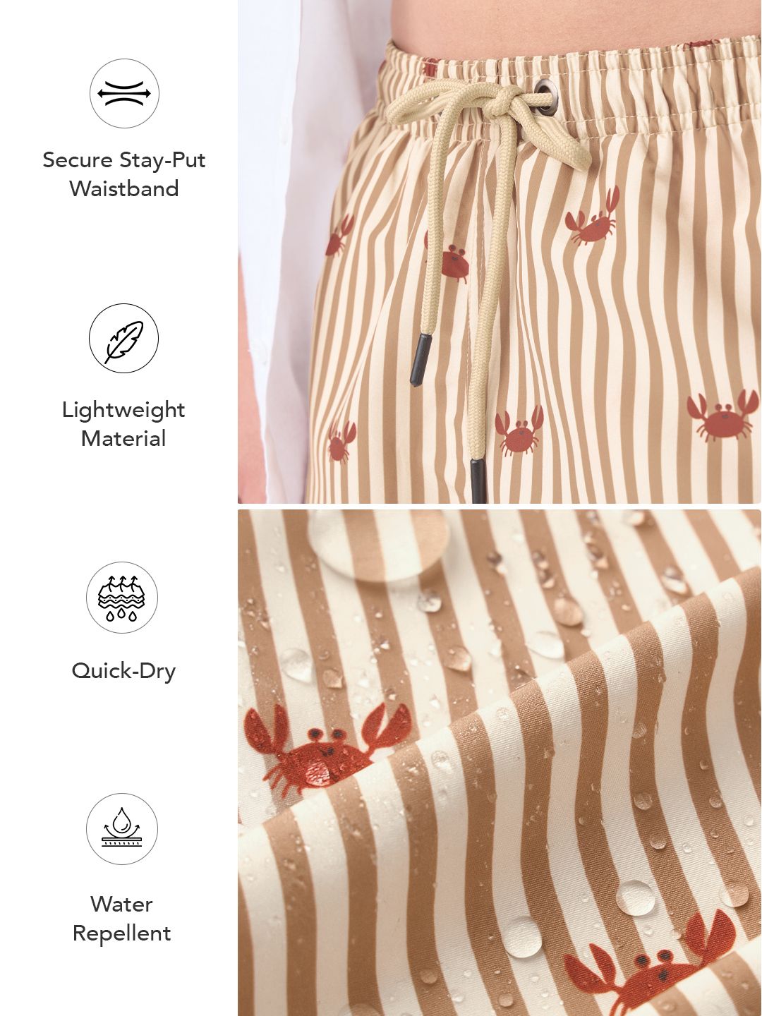 Swim Shorts: Crabby Men Swimwear Shorts
