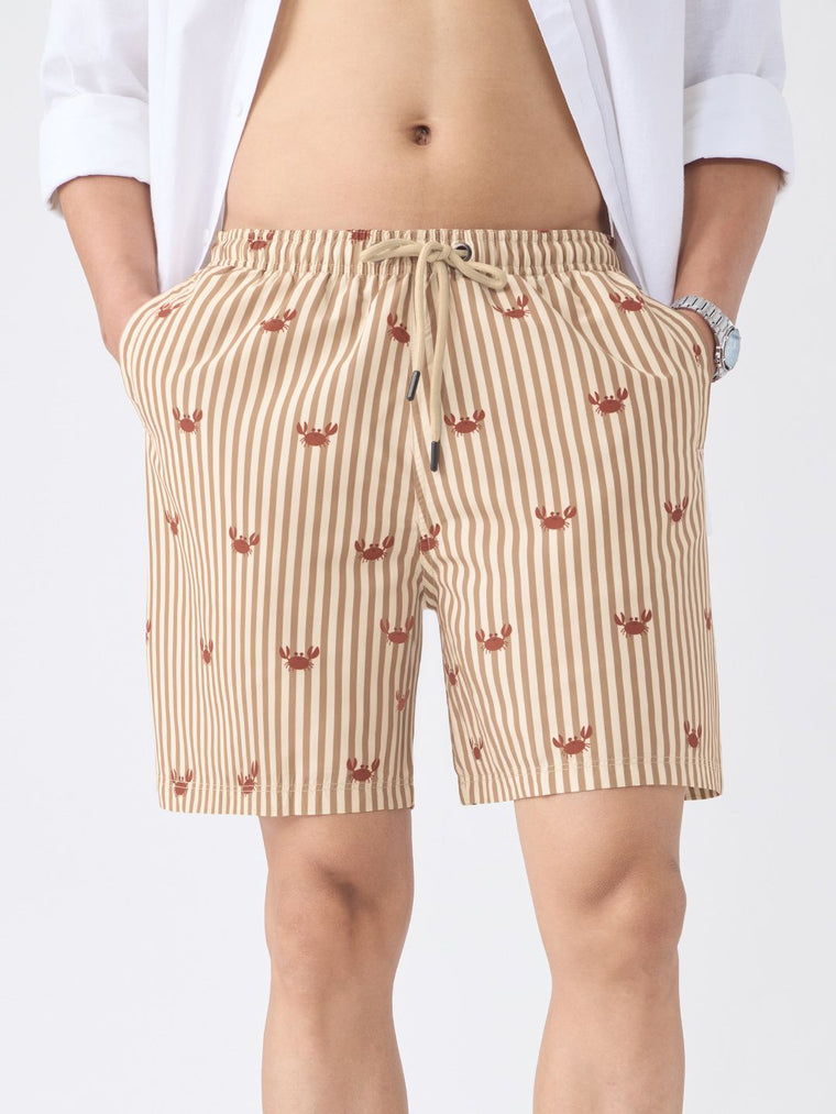 Swim Shorts: Crabby Men Swimwear Shorts