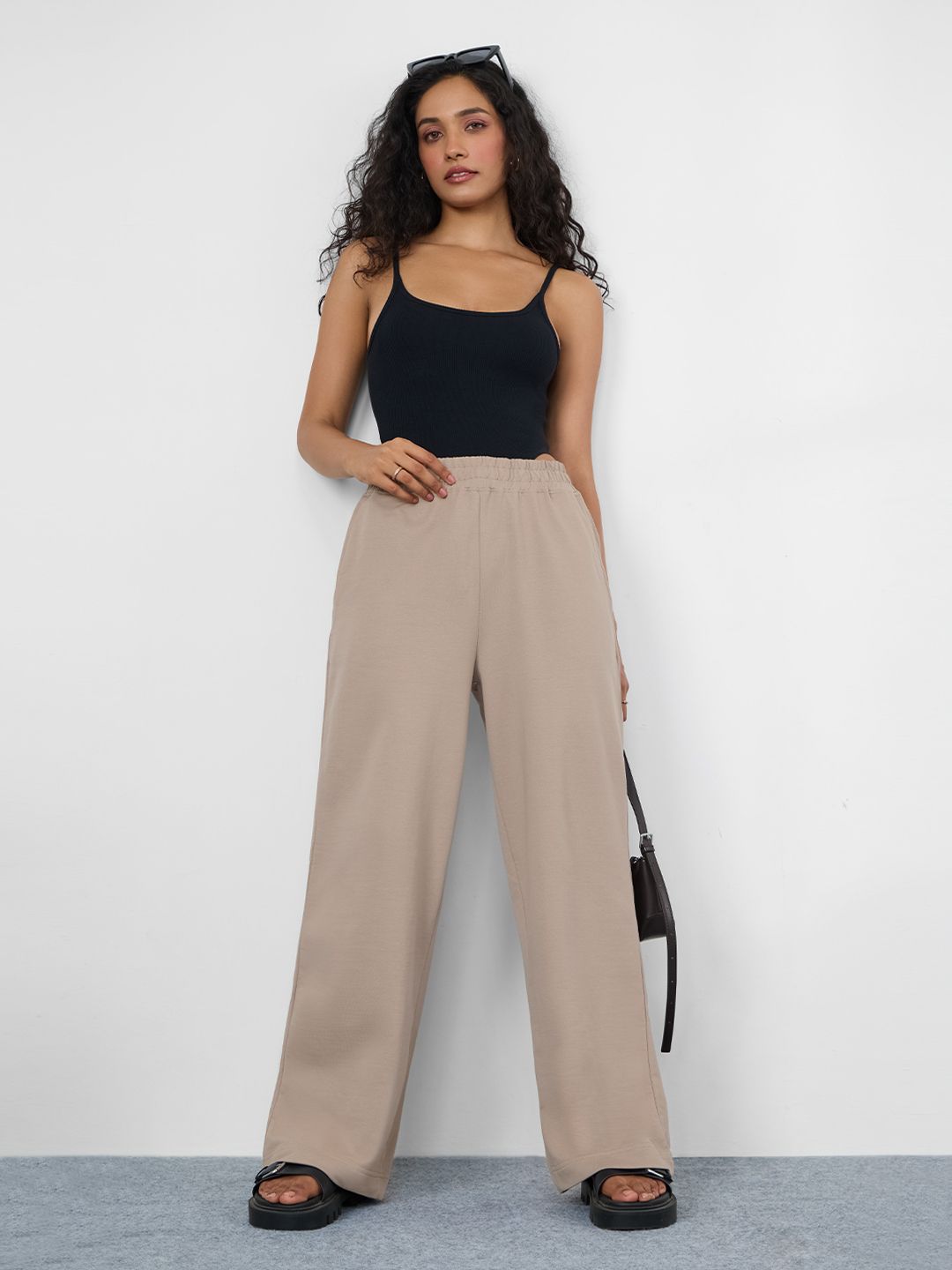 Core Solid Joggers: Biscuit Brown Women Straight Joggers