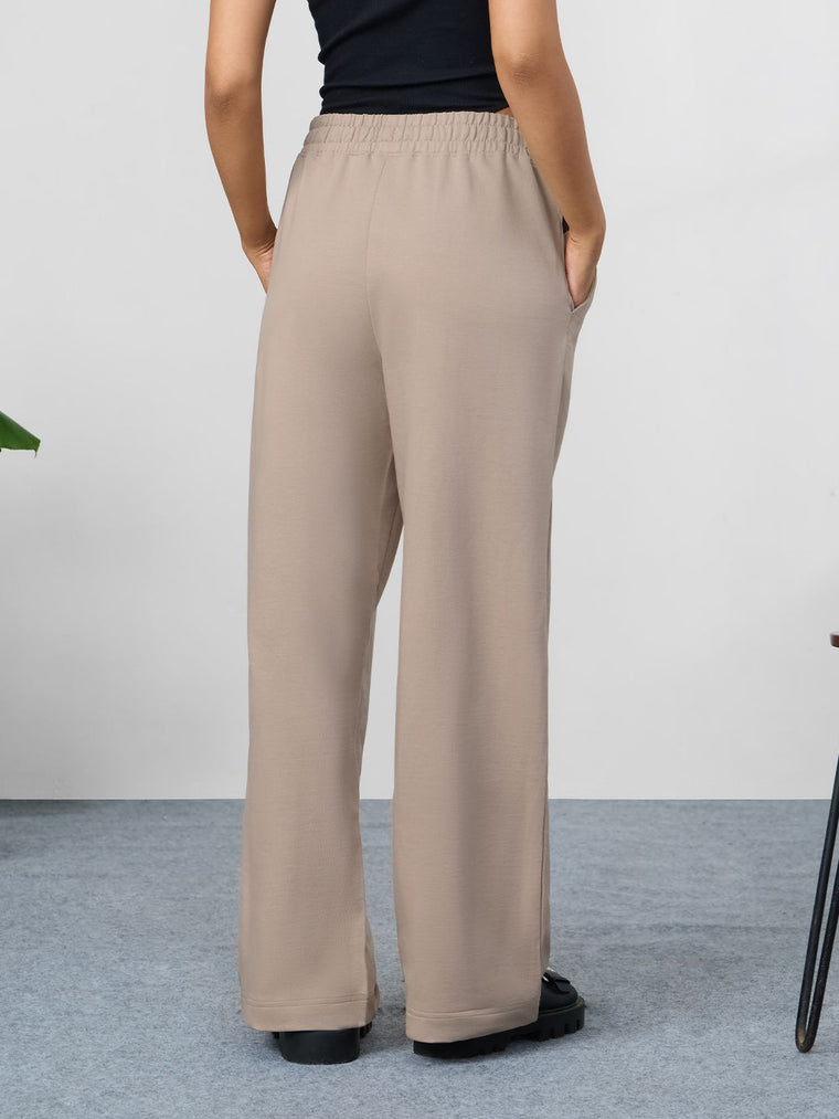 Core Solid Joggers: Biscuit Brown Women Straight Joggers