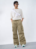 Parachute Pants: Oatmilk Men Parachute Pants